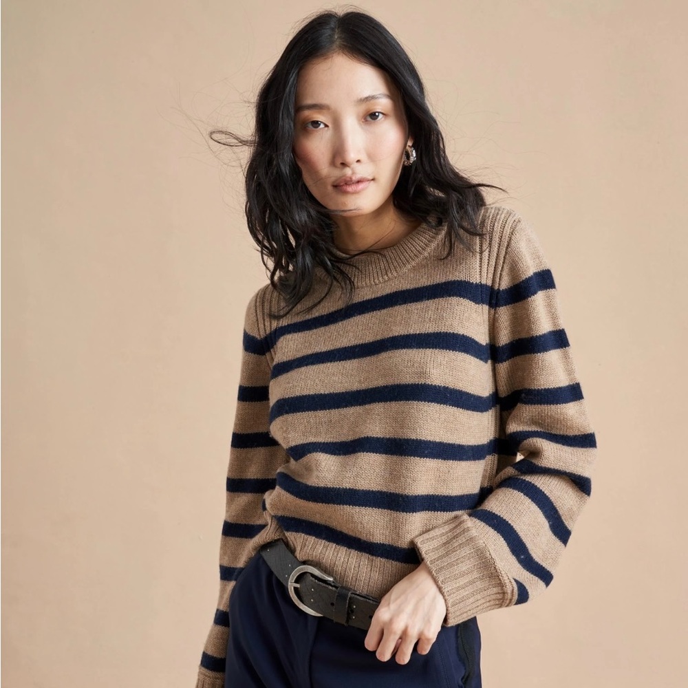 La Ligne Jack Sweater size XS in camel/navy stripe